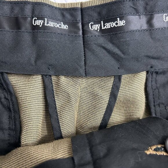 Guy Laroche Vintage Men's Pleated Pin Check Dress Trousers Pants Size 36 Luxury - Picture 16 of 16